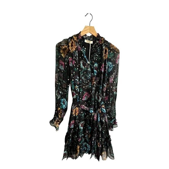 Ulla Johnson Anais Dress in Black Iris,   Size 0, ‎ Silk  New with tags - Picture 3 of 16